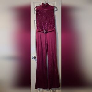 Elegant Burgundy Women's Pants